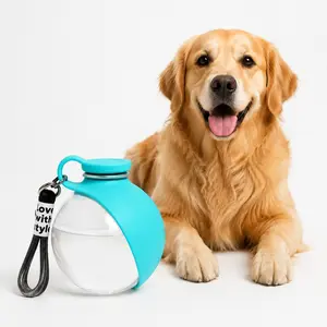 1PC Portable Dog Water Bottle, 2 in 1 Dog Water Bottle Portable with Foldable Bowl and Leak Proof Design, Compact Pet Water Dispenser for Walking Hiking Travel and Outdoor Use
