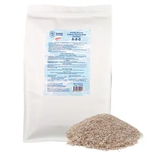 Supply Solutions Pacific Bounty Organic Shrimp Fertilizer 6-8-0 5lbs | 13% Calcium | Natural Phosphorus-Rich for Tomatoes Peppers & Flowering Plants | Soil-Building & Slow-Release