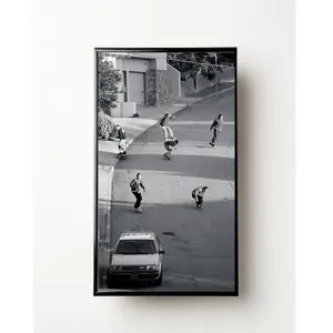 Black and White Poster, B&W, Skate Poster, Skating, Aesthetic, Retro, Car, Instant