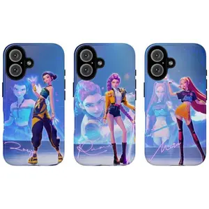 3 Styles Kpop Demon Hunters Tough Case| HUNTRIX Rumi, Mira, Zoey |Gift For Fans| Phone Accessories Phone Case for iPhone 16 15 14 13 12 11|Halloween Gift.