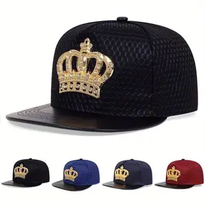 Unisex Crown Hip Hop Hat Outdoor Sport Adjustable Sunscreen Leisure Hat Spring Autumn Travel Tourism Beach Vacation