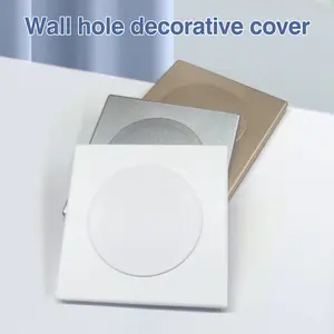 6 Counts Wall Split Flange Covers, Square Self-adhesive Wall Hole Decorative Cover, Wall Mounted Sealing Plate for Bathroom Kitchen