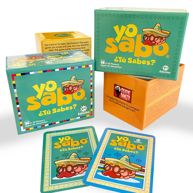 Yo Sabo: Editions 1 & 2 Bundle – The Complete Bilingual Card Game Set – Learn Spanish with Fun Trivia, Hilarious Challenges & Latino Culture – Family Friendly Juego de Mesa with 358 Cards