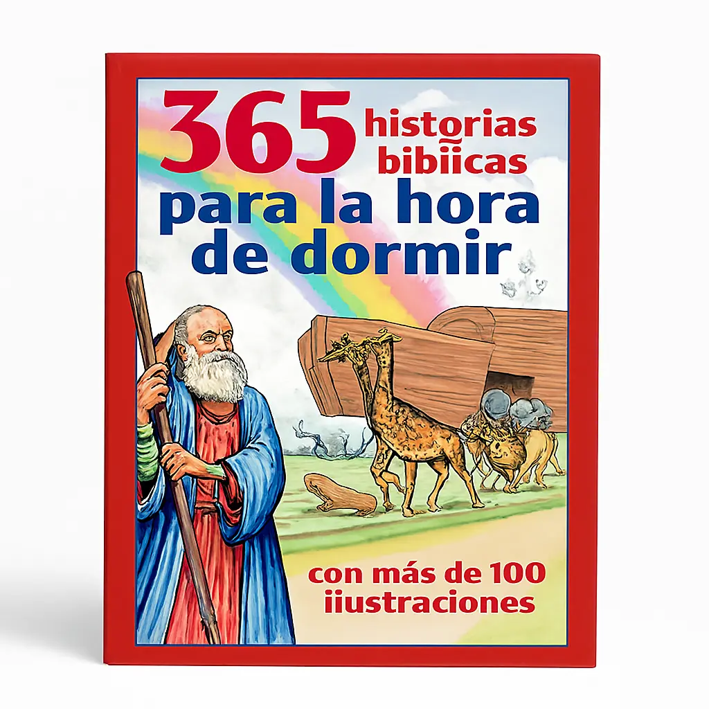 365 historias bíblicas para la hora de dormir:100 Illustrated Stories | Daily Read-Aloud for Spiritual Family Time (Spanish Edition)