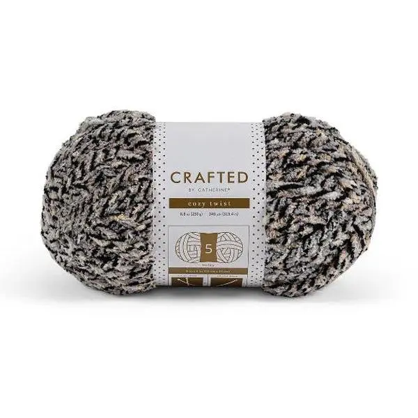 Catherine Bulky Size 5 Polyester Yarn - Cozy Twist Soft Chenille Yarn with Unique Tweed-Like Effect, Ideal for Knitting, Crocheting Wraps & Blankets, Perfect for Craft Enthusiasts