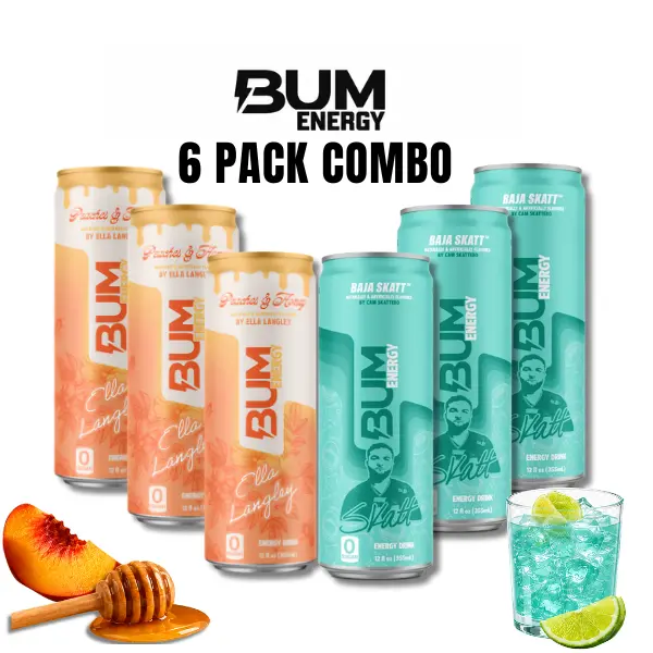 Bum Energy Drink 6 Pack Cans Limited Edition Sport Beverage Variety Pack - 6-Pack cans