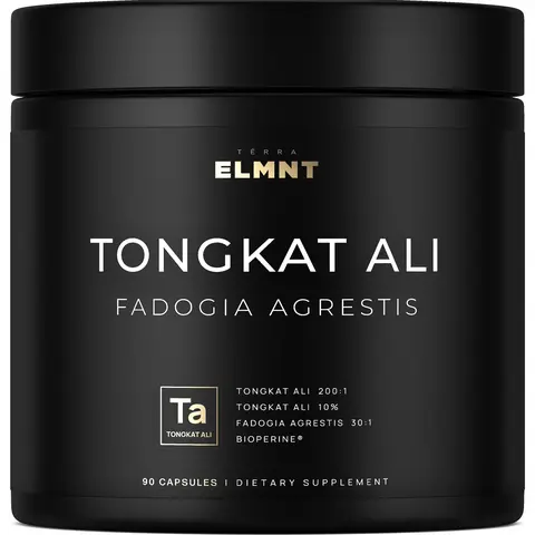 Tongkat Ali + Fadogia Agrestis Supplement | 200:1 Tongkat Ali, 10% Eurycomanone & 30:1 Fadogia Extract | Energy & Stamina Support | TERRA ELMNT