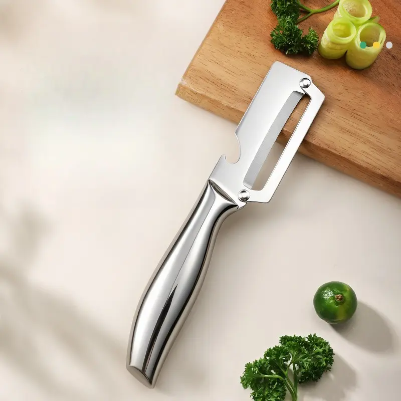 Stainless Steel Heavy-Duty Multifunctional Kitchen Peeler - 1pcs, Kitchen Utensil & Gadget for Sugarcane, Pumpkin