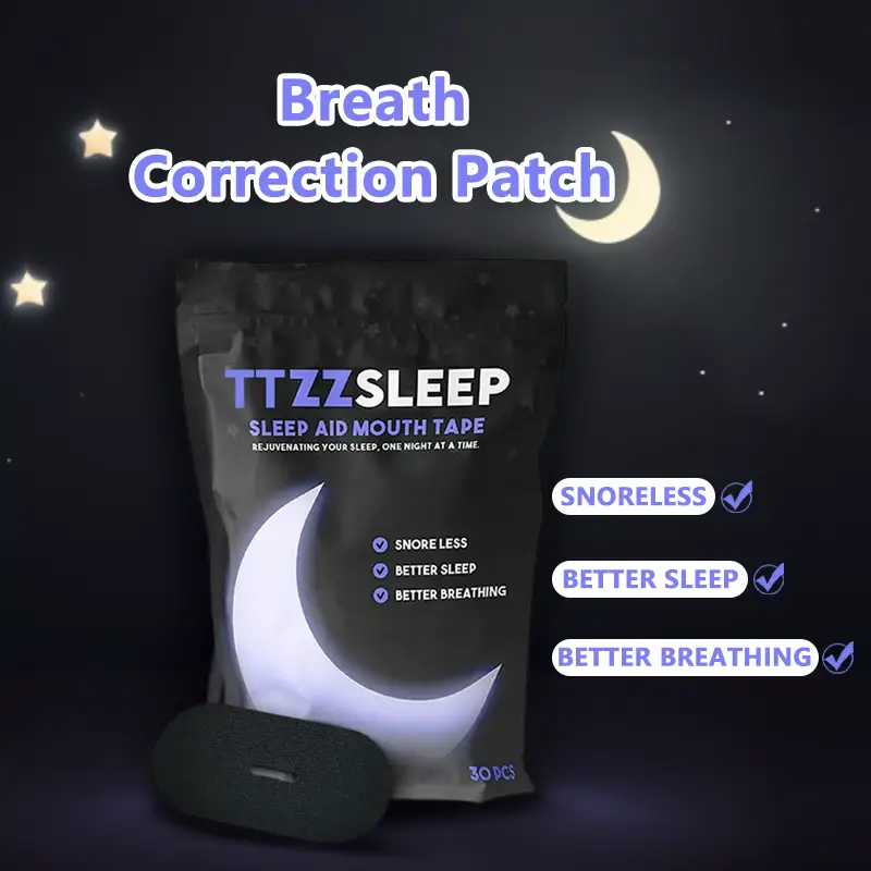30 Sleep mouth tape for Enhanced Rest & Recovery - Anti-Snoring Tapes for Improved Nasal Breathing, Gentle Pain-Free Removal, and Hypoallergenic sport