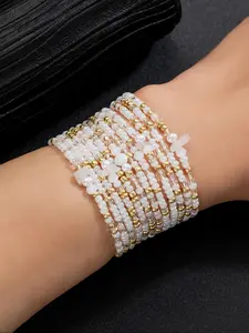 Boho Style Beaded Bracelet, Fashionable Minimalist Matching Bracelet for Women & Girls, Trendy All-match & Exquisite Jewelry for Birthday Gift, Boho Style Bangles