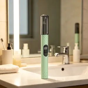 Electric Nose Hair Trimmer for Men and Women, Pain-Free Nose and Ear Hair Clipper with LED Display, Portable USB Rechargeable Facial Grooming Tool