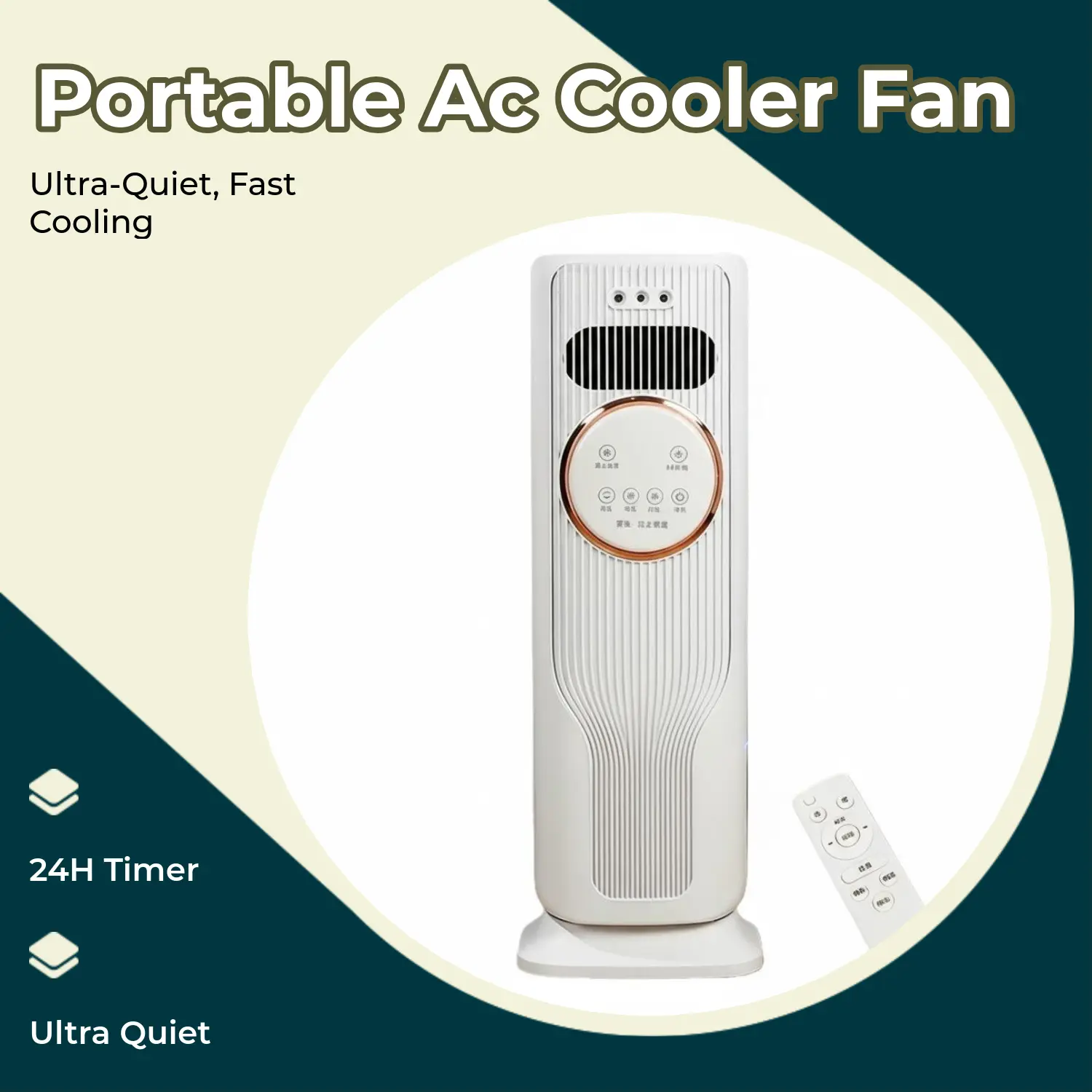 2026 New Arrival 12000BTU Portable AirConditioner - Ice Crystal Air Cooler Fan (Water &Ice) Ultra Quiet Fast Cooling Mobile AC, Smart24H Timing Energy Efficient, Suitable for BedroomOffice Living Room, Summer Comfort Cool All Day,TikTok Mid Year Sale