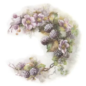 Flowers Dogwood Berries Overglaze Ceramic Decals