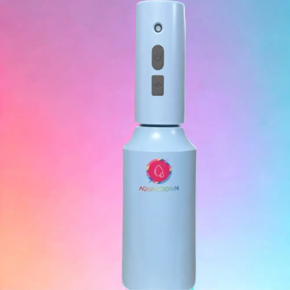 Blue Spritzer + Rainbow Logo