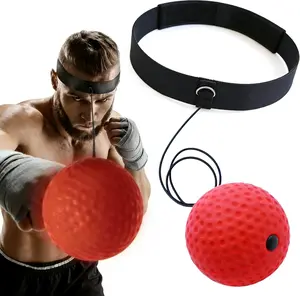 Boxing Reflex Ball, with Headgear and Reflective Elastic line, for strengthening The Body and Exercising Reaction Ability, Suitable for Teenagers