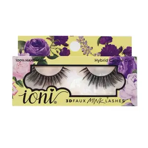 12 pack Ioni 3D faux mink eyelashes Makeup Eyelash Extension