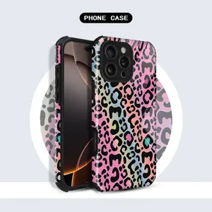 This durable, shock-absorbing, glossy 2-in-1 phone case features a colorful leopard print design and is compatible with iPhone 17, 16, 15, 14, 13, 12, 11, X, and Samsung models. It makes a great holiday gift for friends or family.