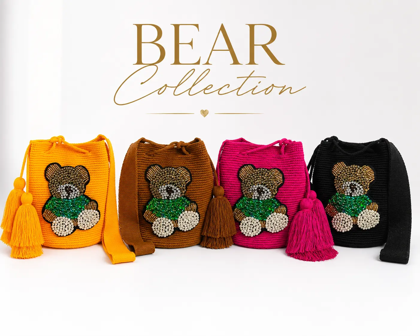 Wayuu bag special bear design medium