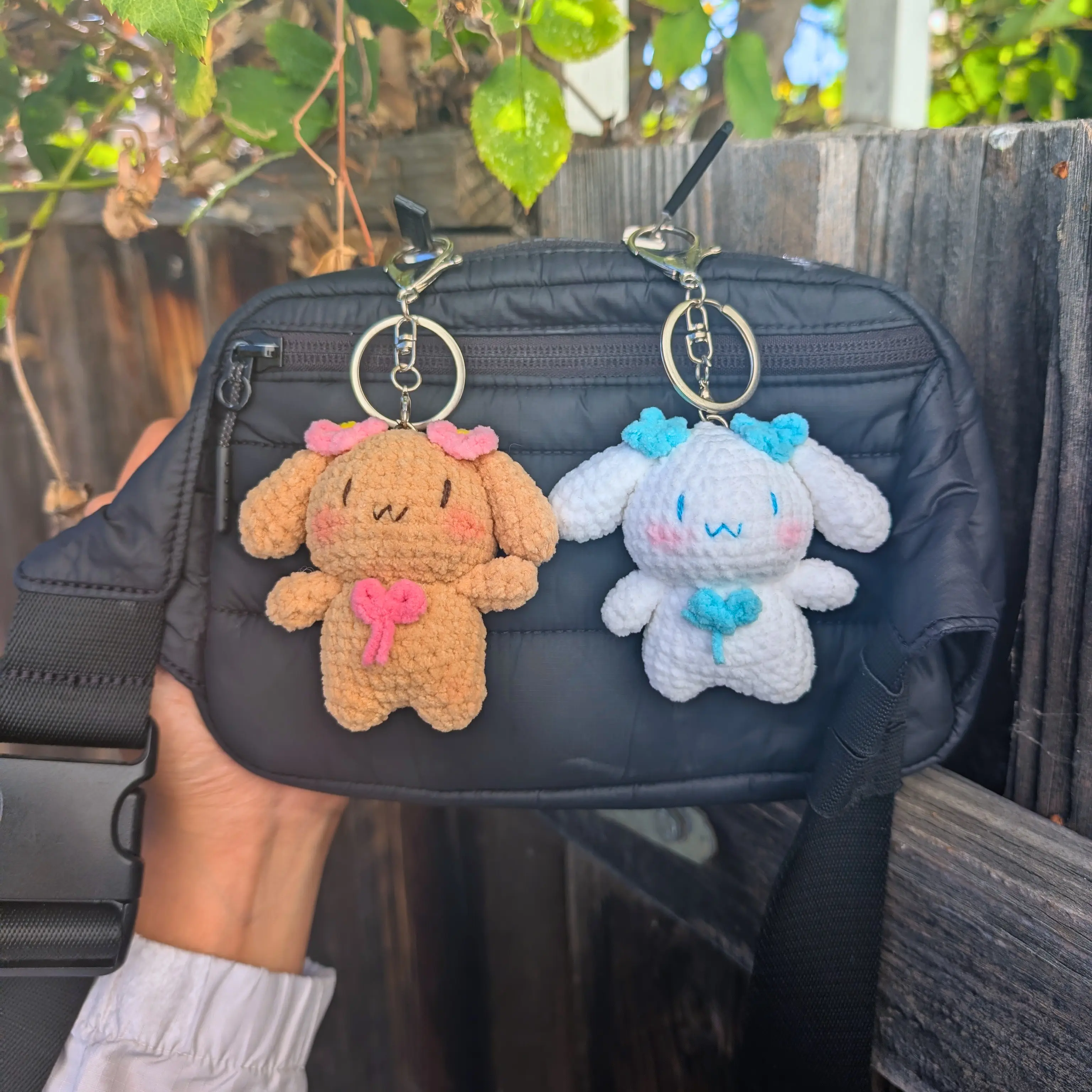 Cloud Dog Handmade Crochet Plush Keychains |  Kawaii Mini Bag Charm | Soft Animal Charm | Gift for Anime Lovers