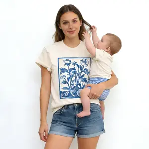 Giftifymama Vintage Wildflowers Graphic Nursing T-shirt, Postpartum Clothes, Nursing Apparel