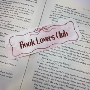 Book lovers Club Linen Bookmark