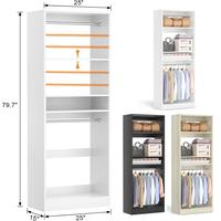 Closet System with Hanging Rods