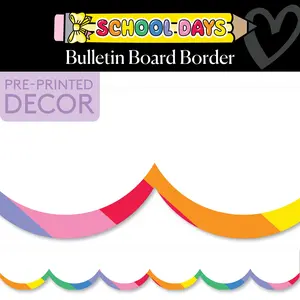 Oh Happy Day Bright Rainbow Bulletin Board Border | School Days
