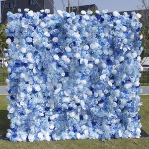 Artificial Flower Wall Backdrop, 1 Set 5D Faux Flower Wall Decoration, Decorative Garden Fences, Decorative Fence for Outdoor Wedding Party Garden, Ornamental