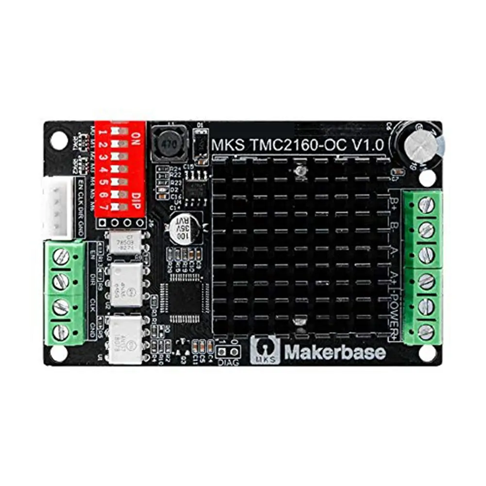 MKS TMC2160-OC Ultra Quiet Stepper Motor Driver for 3D Printer, Up to 4.33A High Torque, 64 Microsteps, Dip Switch, Easy Cooling Low Heat Electronic Component, Gen L/SGen Compatible for DIY Enthusiasts