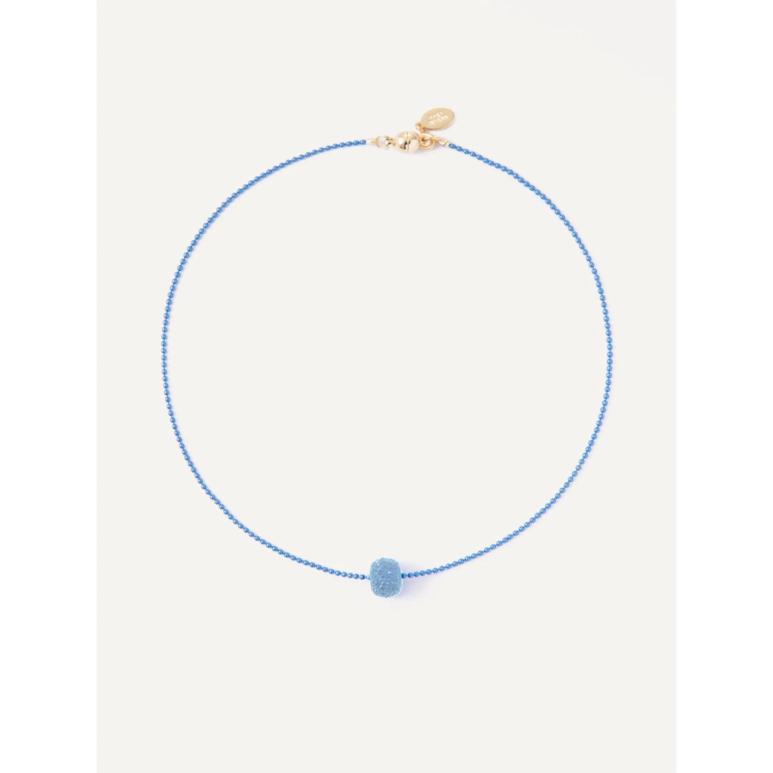 Cherry Necklace - Denim Blue