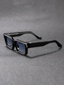 Unisex Vintage Thick Frame Sunglasses, Classic PC Frame Design, PC Material, Casual Style, All Seasons, Travel Beach Trips Music Festival Wedding Gift