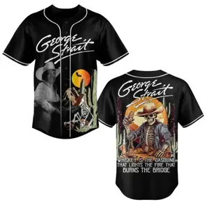 [Music Country Jersey] - George Strait Baseballs Jersey - Baseballs Jersey  - Gift for Friends