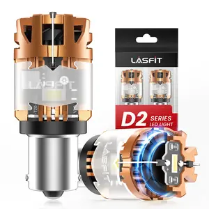 Lasfit 1156 CanBus-Ready D2 Series LED Reverse Backup Bulbs, Automotive Indicator Lights with LED Backlights