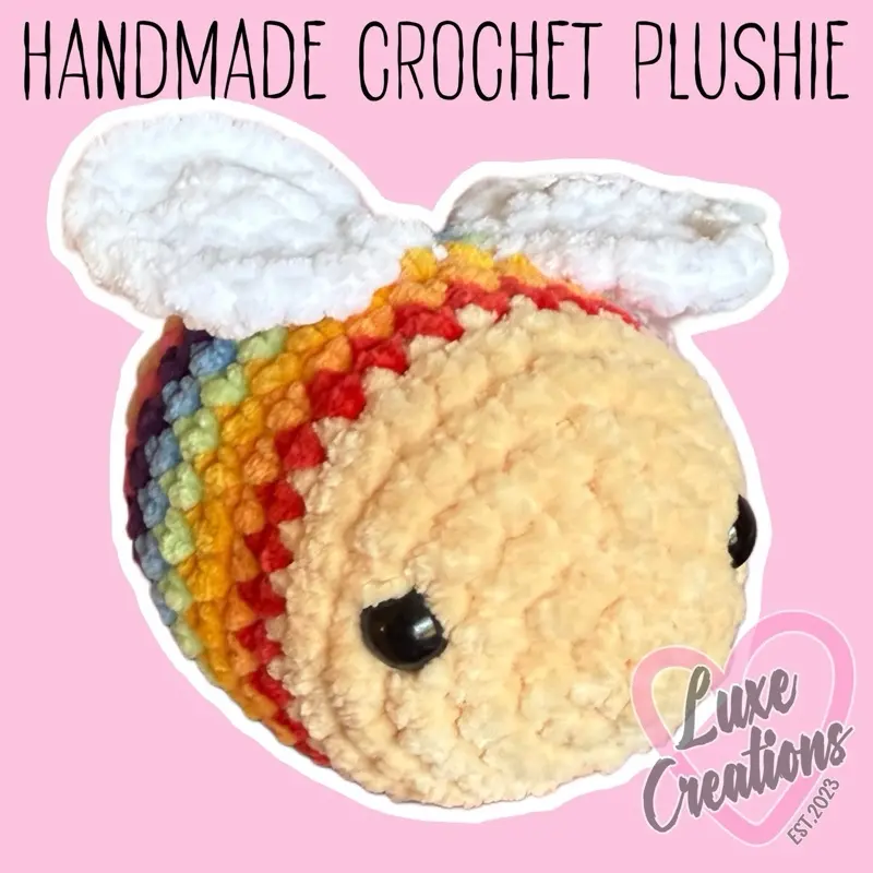 Rainbow Bee Plushie