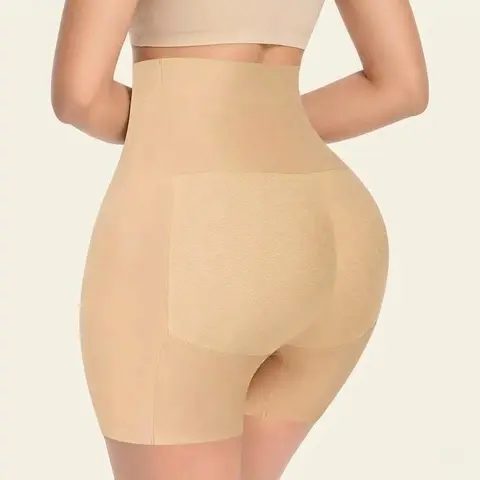 High Waisted Shapewear Shorts for Women - Seamless Tummy Control, Butt Lifting Contouring Panels, Non-Slip Breathable Sports Shorts for Gym, Yoga, Everyday Wear