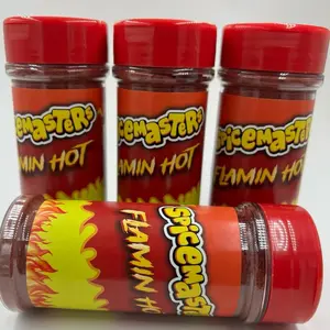 Spicemaster Flaming Hot 4 Flaming Hot Bottles - 3.52 oz Each, No Artificial Flavors, Ideal for Chips, Fruit, Seafood, Popcorn & More Seasoning Powder Seasoning Sampler