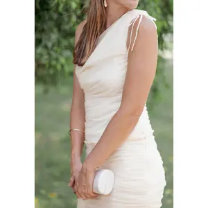 Susan Mesh One Shoulder Top - Yellow