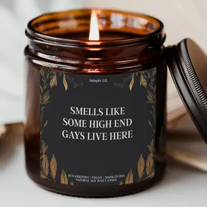 Housewarming Candle Gift for Friend Gag Gift for Gay Homeowner Scented Candle Pride Month for His Home Decor Candle Gift for Housewarming