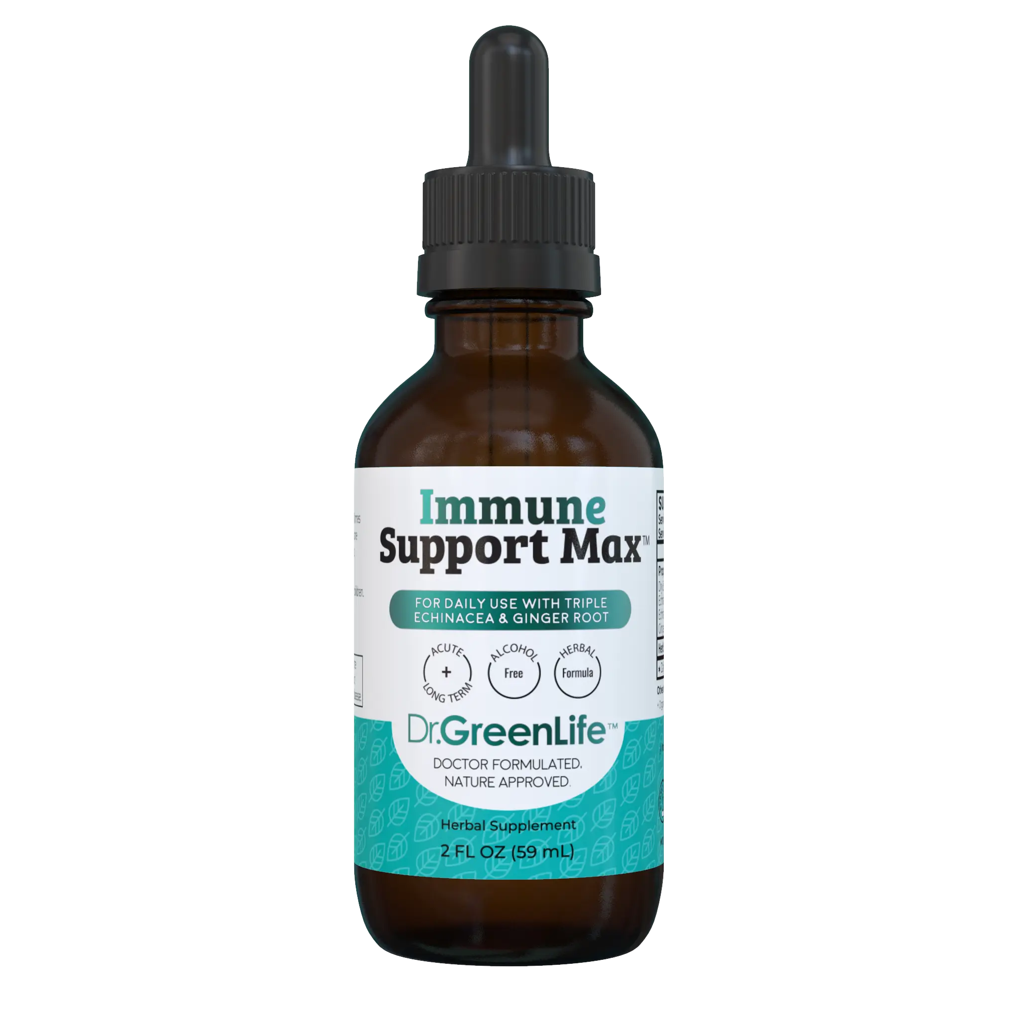 Dr. Green Mom Immune Support Max Liquid Echinacea & Ginger Tonic for Adults