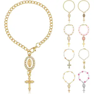 Steering Wheel Rosary Charm Accessory  Pendant  Decor Rearview Mirror  Rosary for Automotive Protection Charm Decor