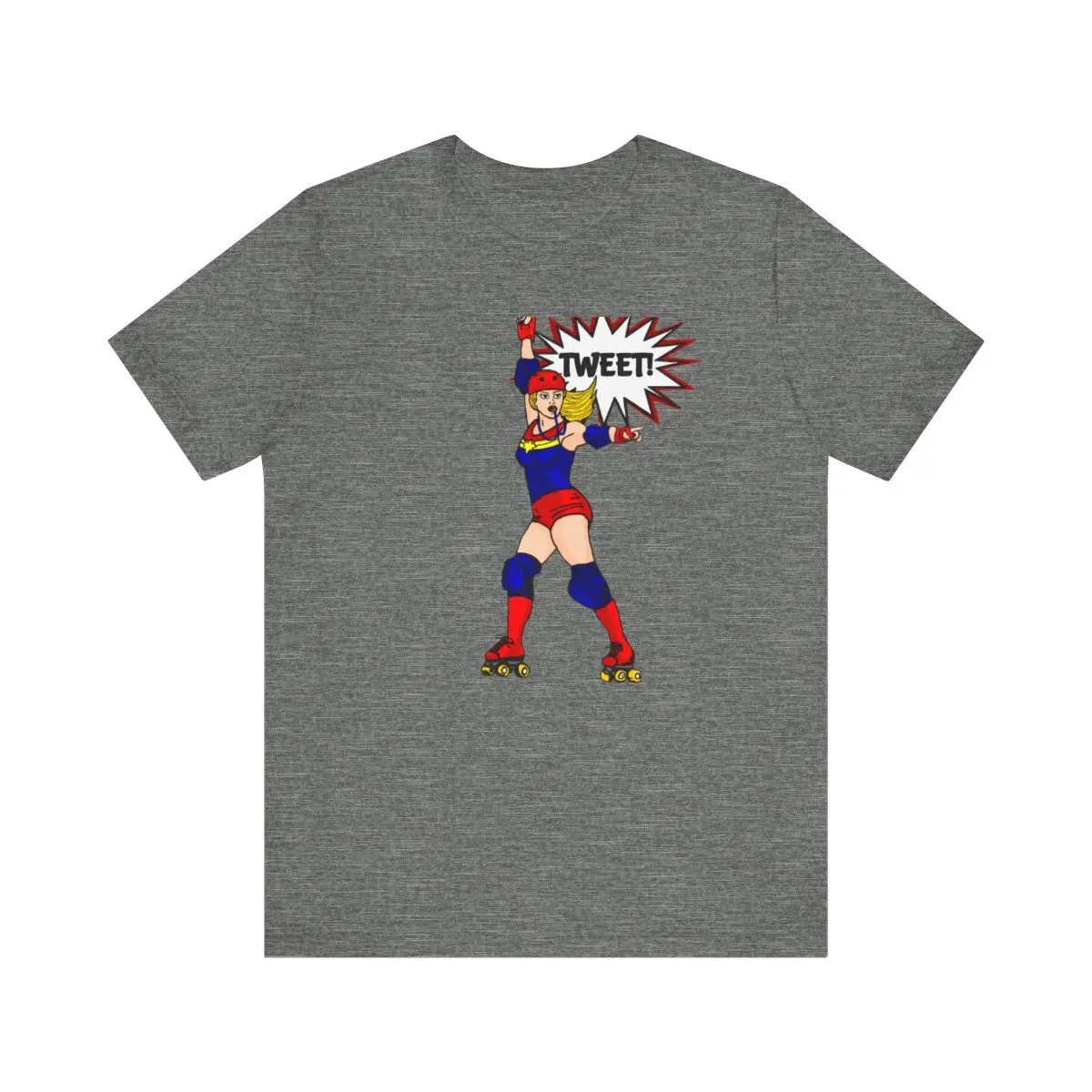 Roller Derby Shirt - Captain Marvel Roller Derby Tshirt - Unisex Jersey Short Sleeve Tee