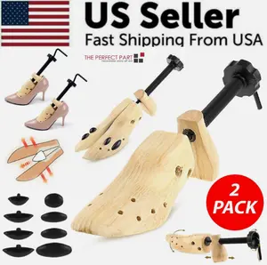 2-Way Wooden Adjustable Shoe Stretcher Expander Men Women Boot Size US 5-13