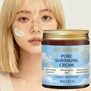 Pore Tightening Cream, Collagen, Niacinamide, Breathable, Pore Minimizer, Face Care, Sensitive Skin, 80g/2.82oz, Natural Skincare