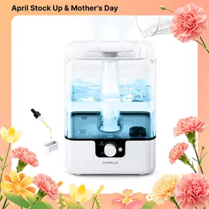 Chivalz 4L&6L Humidifier & Air Purifier with Top-Fill Design, Remote Control, Cool Mist Humidifier with 360° Nozzle, 2-IN-1 Oil Diffuser for Bedroom, Home, Baby Nursery & Plants, Household Appliances, mothersdaygift