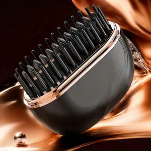 Mini cordless hair straightener, portable 2-in-1 heated comb and iron, portable and rechargeable travel essential, travel-friendly styling tool, multifunctional hair straightener for travel and home, anti-frizz brush