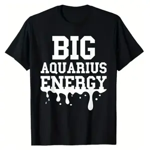 Men's Aquarius Graphic Cotton Tee - Casual, Comfy Short Sleeve T-Shirt1