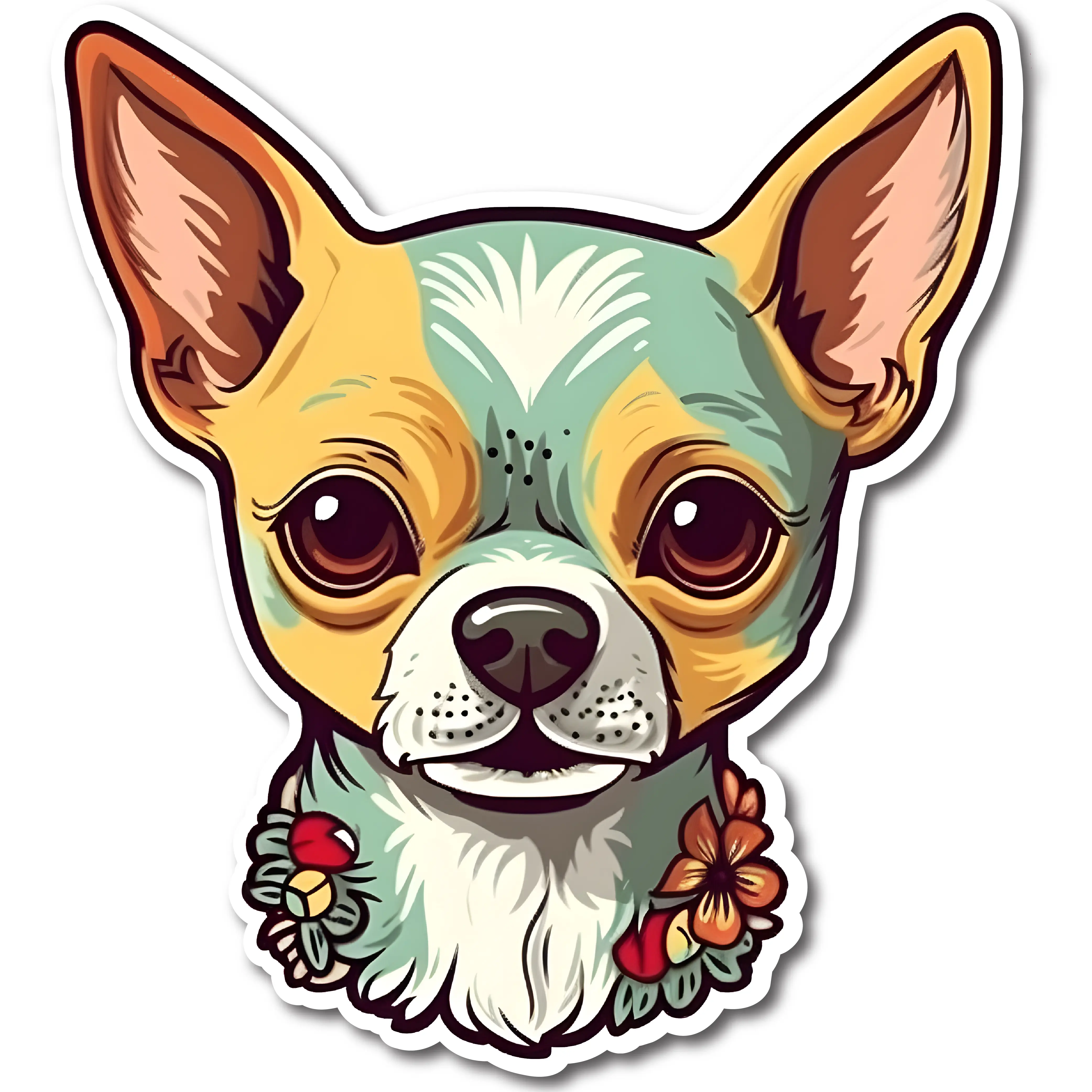 Chihuahua Dog Vinyl Decal Sticker for Car Window, Laptop, Tumbler and more. #003720