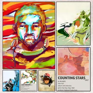 Japanese hiphop N-nujabes Poster Gift with prints Home bedroom living room decoration Creative modern decoration promotion and display suitable for bedroom bar parlor home decor gift fade-Resistant, Non-sticky, vibrant Wall print poster