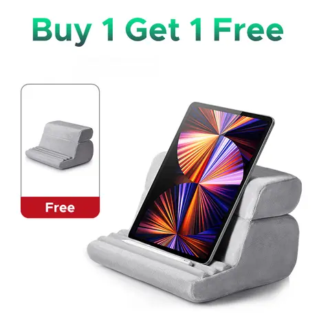 (Buy 1 Get 1 Free) UGREEN Tablet Pillow Stand for Lap Soft Holder Bed with 3 Viewing Angles Adjustable Home Office Accessories Compatible with iPad Pro 13 12 11 10.5 Air Mini 5 4 3 2 Phone 17 16 15 14 E-Reader Grey，TikTokShopHolidayHaul tiktokshopbacktosc