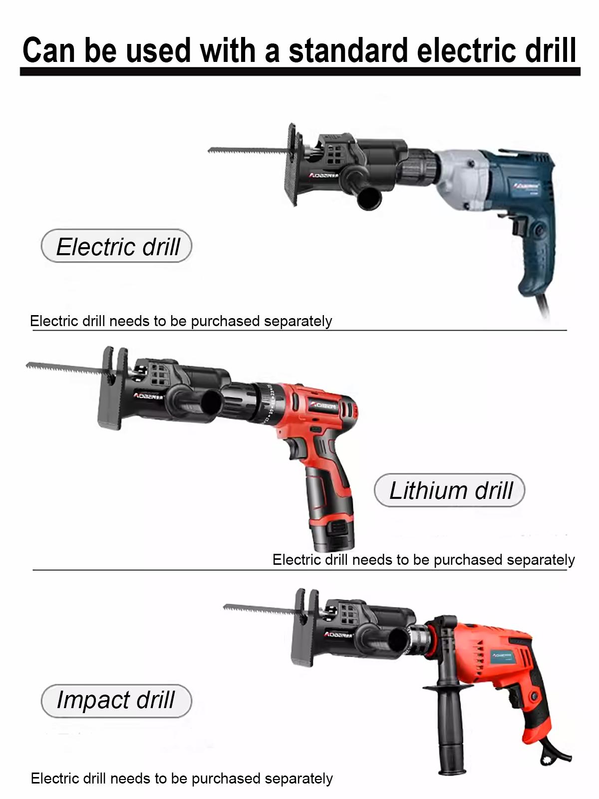 Household small hand drill to electric saw, saber saw, reciprocating saw, electric carpenter, hand-held, according to multi-functional conversion head Cutting B